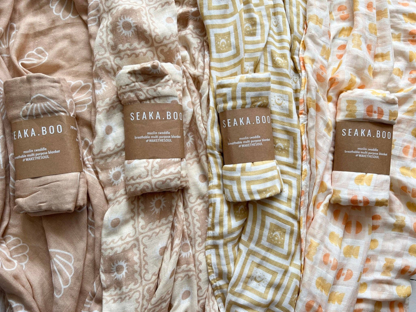 Bamboo Cotton Baby Swaddle | Wrap - Tides