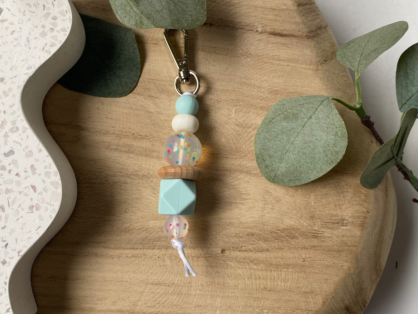 Confetti Days | Silicone + Beechwood Bag Tag