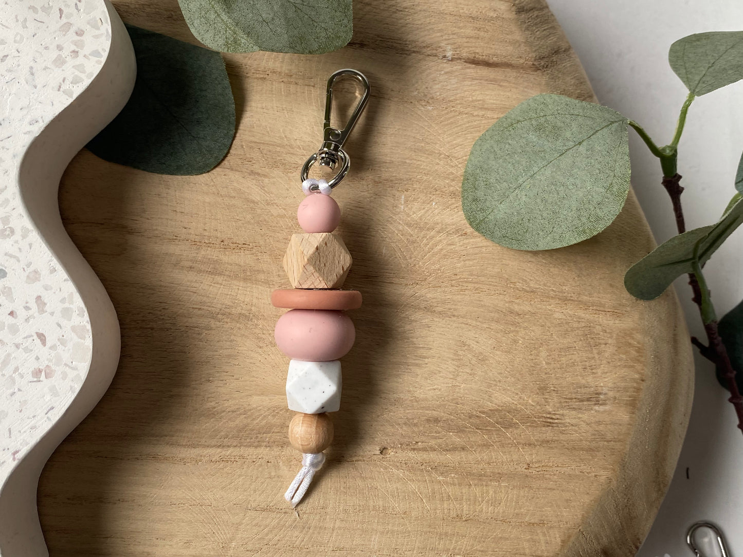 Petal Haze | Silicone + Beechwood Bag Tag