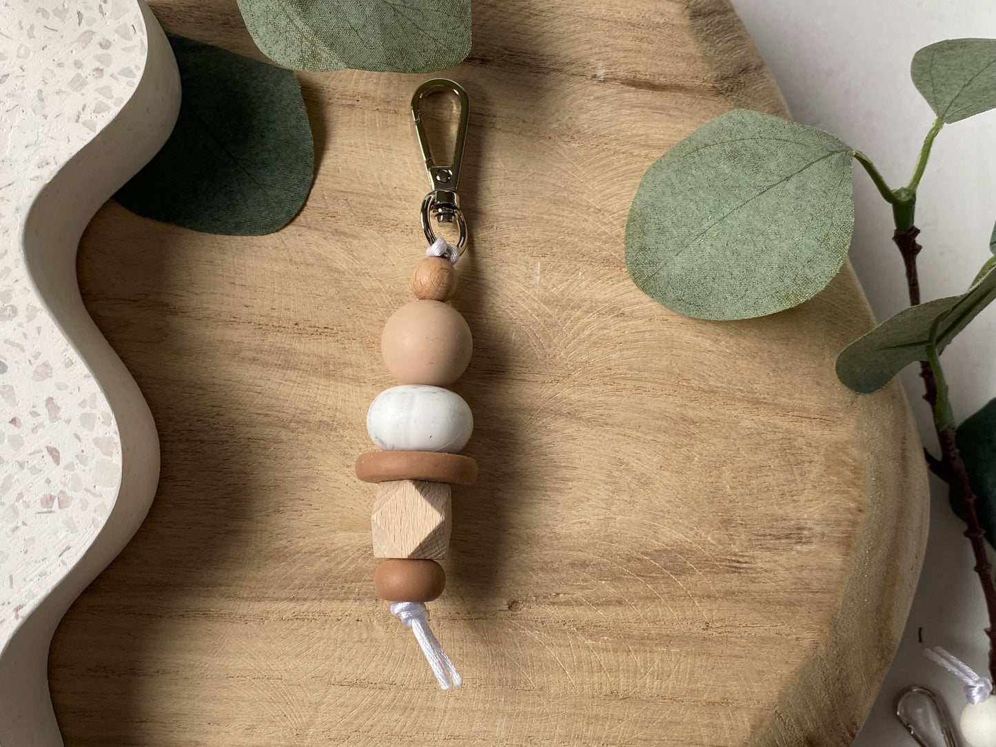 Sandcastle Day | Silicone + Beechwood Bag Tag
