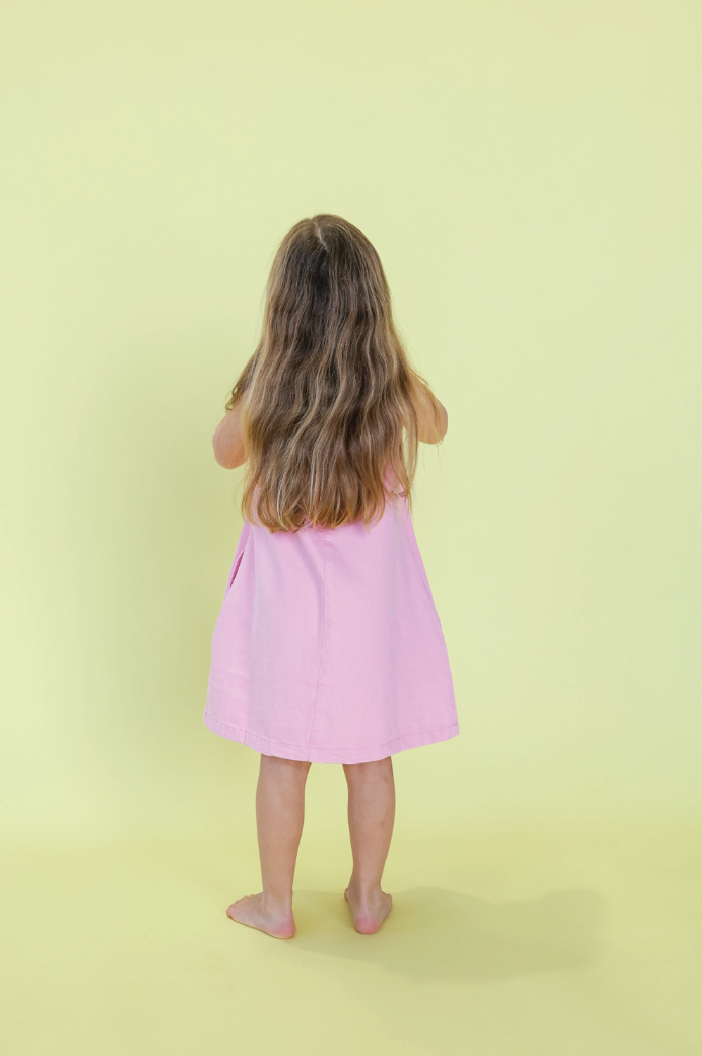 Organic Shift Denim Dress - Candy