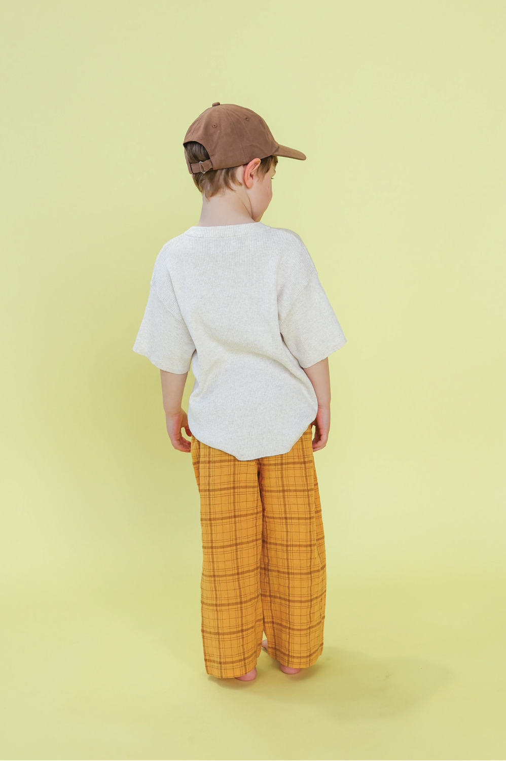 Organic Ribbed Knitted Logo Tee - Coconut