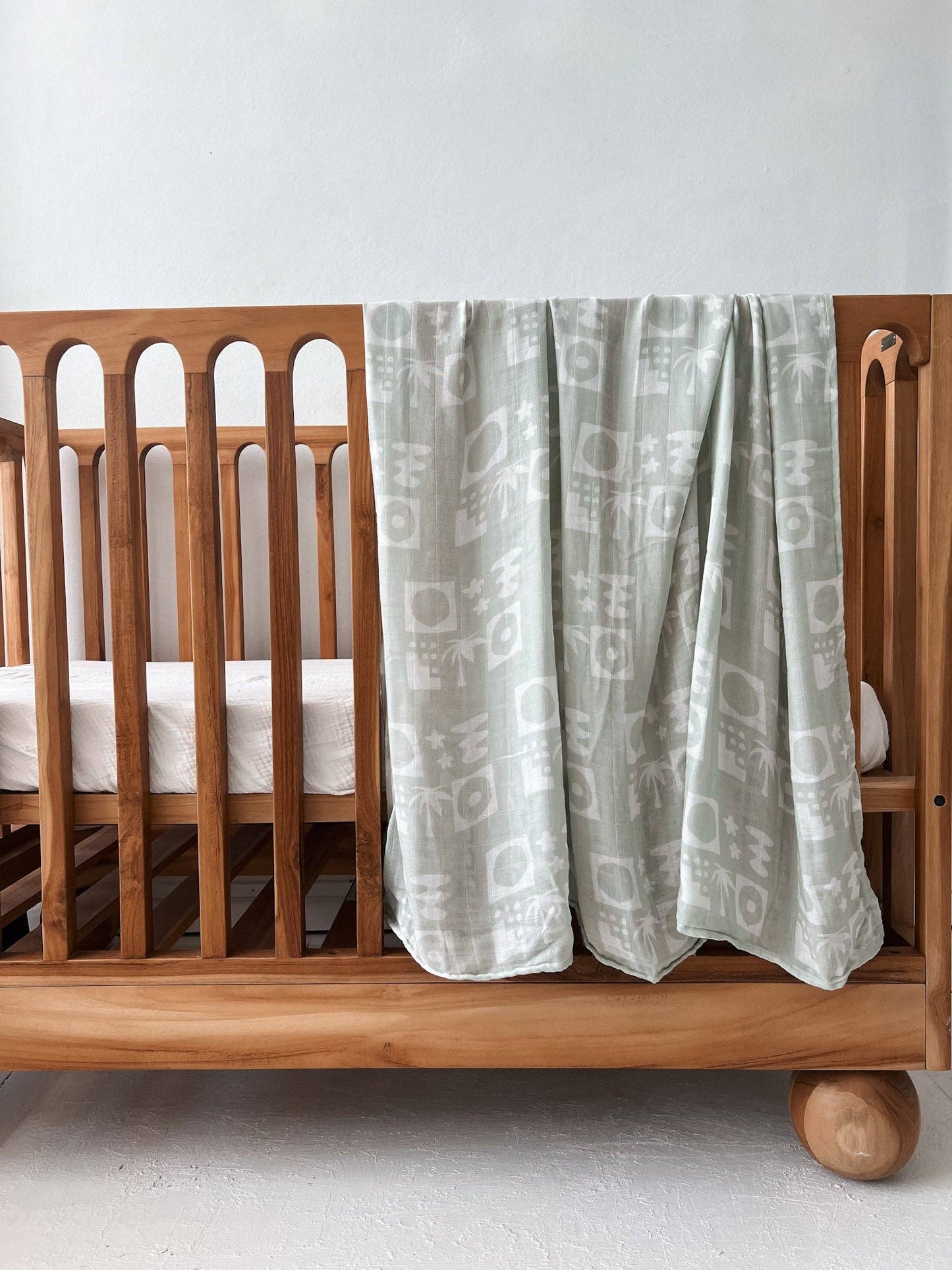 Bamboo Cotton Baby Swaddle | Wrap - Green Zailie