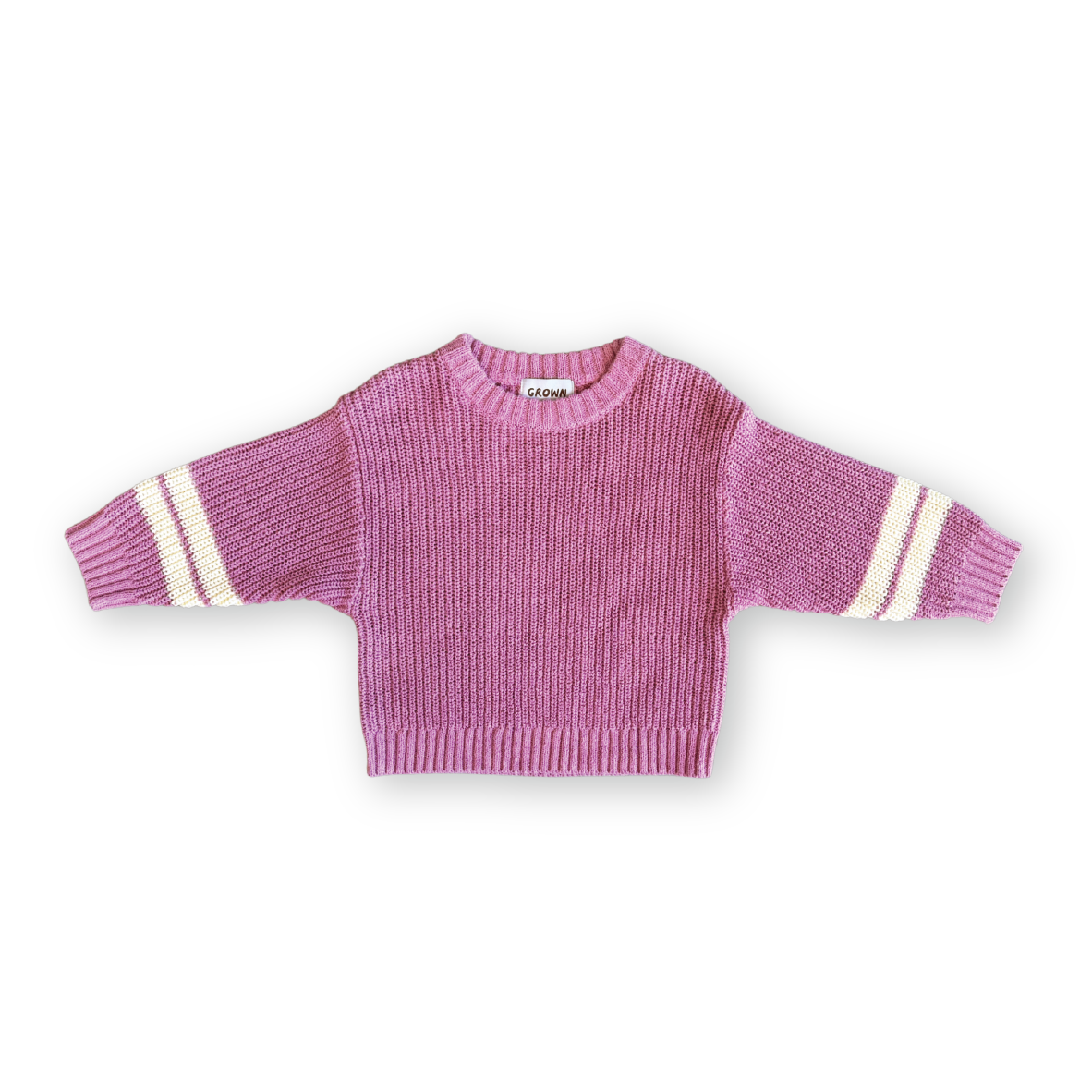 Chunky Rib Pull Over - Raspberry