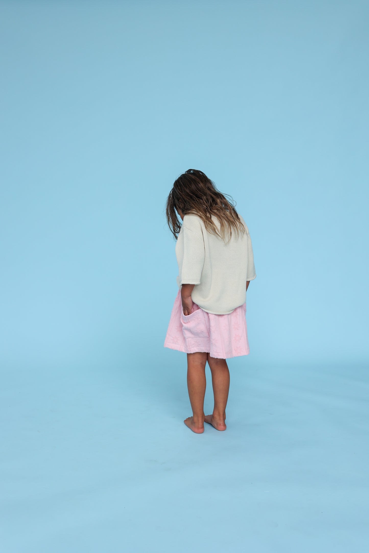 Blanket Stitch Knitted Tee - Dune