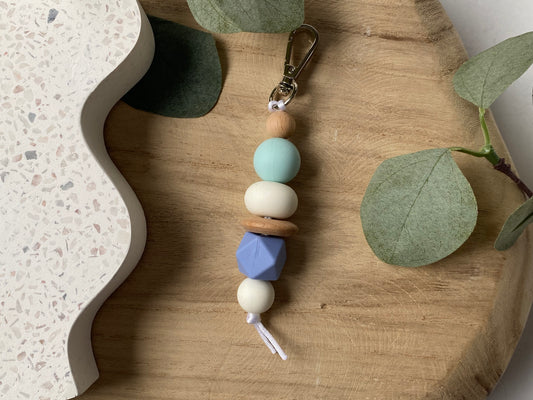 Bubblegum Breeze | Silicone + Beechwood Bag Tag