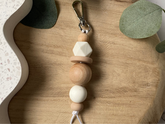 Cocoa Cuddle | Silicone + Beechwood Bag Tag