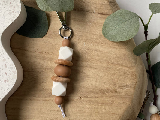 Driftwood Day | Silicone + Beechwood Bag Tag