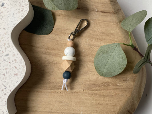 Moonbeam Mayhem | Mini Silicone + Beechwood Bag Tag