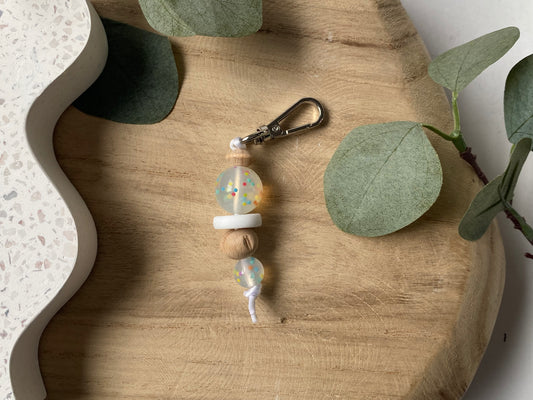 Party Sprinkles | Mini Silicone + Beechwood Bag Tag