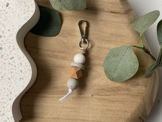 Pebble Pals | Mini Silicone + Beechwood Bag Tag