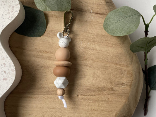 Rudie Nudie | Silicone + Beechwood Bag Tag