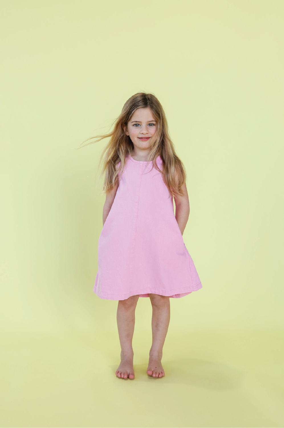 Organic Shift Denim Dress - Candy