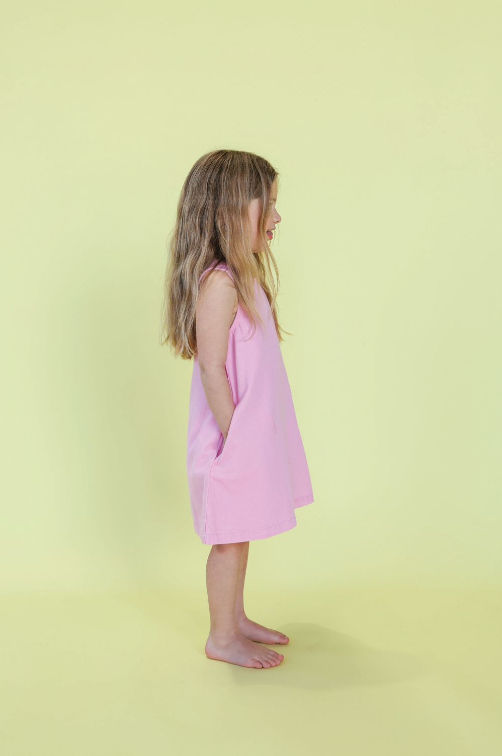 Organic Shift Denim Dress - Candy